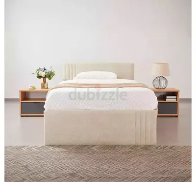 Brand New Queen size Upholstered Bed Base with Headboard and with mattress