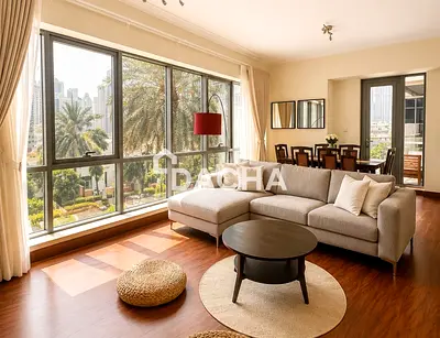 Corner 1BR | Burj Khalifa View | Furnished