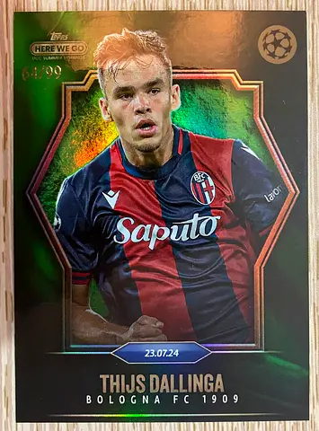 Green NNO Thijs Dallinga SN99 - 2024-25 Topps Summer Signings UEFA Club Competitions