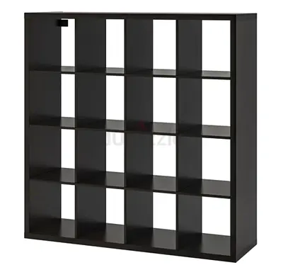Large 16-Cube Black Bookshelf / Display Shelf - Good Condition