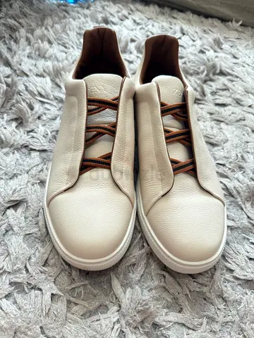 Authentic Zegna casual leather sneakers, new size 45
