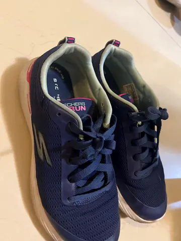 Navy Skechers GOwalk sneakers - lightly used, comfortable walking shoes