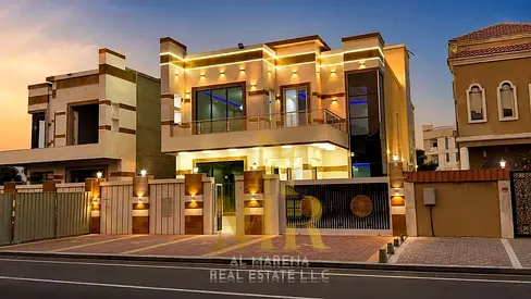 🏡 فيلا عائلية فاخرة للبيع في الروضة 1 – عجمان | مسبح خاص كبير | 5 غرف ماستر | شامل الخدمات