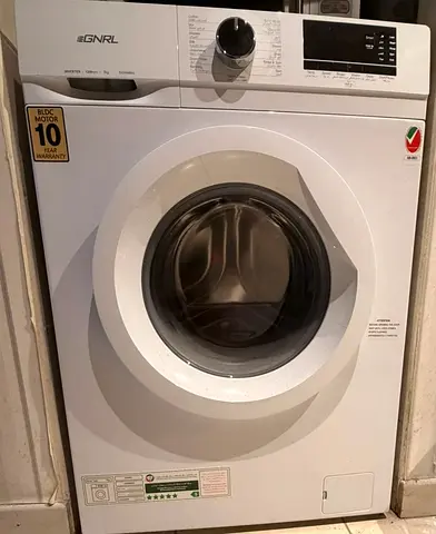 EGNRL 7KG Front Load Washing Machine, BLDC Inverter Motor, 10 Year Warranty, 1200 RPM, 16 Program