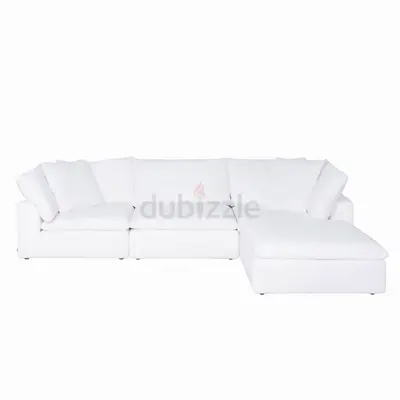 Marina home luscious cloud feather 🪶 filled modular sofa with ottoman