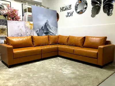 SOFA SET L SHAPE LEATHER SOFA