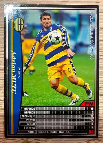 Adrian Mutu - 2002-03 Panini/Sega World Club Champion Football Version 1 192