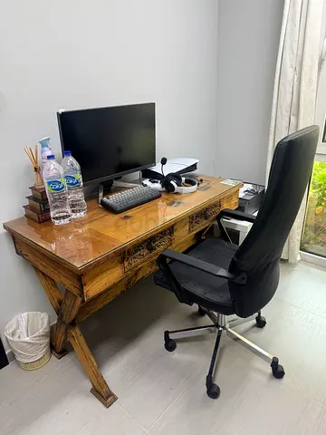 Solid Wood Carved Office Desk