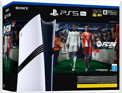 PlayStation 5 + FC26 Limited Edition Pro Digital Console- UAE Version With Diskdrive Box Open Only