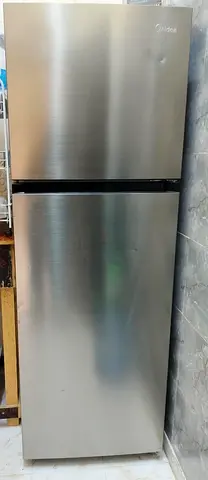 Midea Double Door Refrigerator Silver Finish