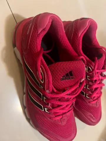 Adidas girls' pink running shoes, size approx UAE (used)