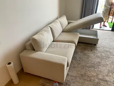 Ikea vimle L shape sofa bed Beige
