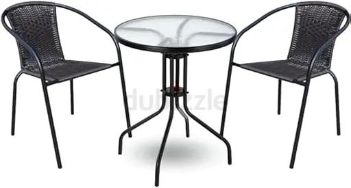 Rattan Bistro Set – Outdoor Table and 2 Chairs