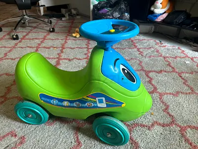 Green and Blue Toddler Ride-On Toy Car