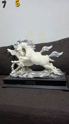 Huge Decorative Horse Statue on Black Base