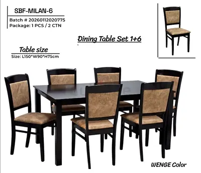 Brand New solid wood Dining Table 6 chair available