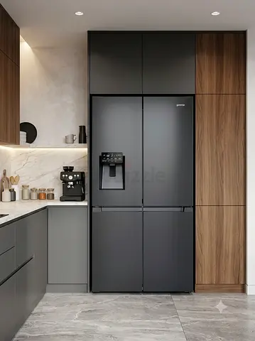 Gorenje 4-Door French Door Refrigerator – Bottom Freezer | Water Dispenser & Ice Maker