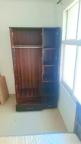 King size bed and 3 door wardrobe for sale