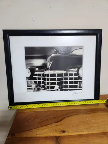 Framed Vintage Cadillac Photography Print (Signed "R. Jones 2011")