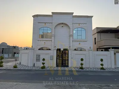 Luxury villa for sale in Al-Aliya | Corner on 3 streets | Two floors and a roof | 5 bedrooms | Includes air conditioning and electricity | Freehold ow