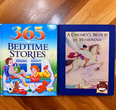 Set of 2 Children's Story Books — 365 Bedtime Stories & A Children's Treasury of Mythology