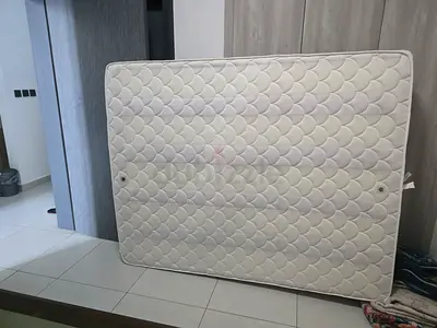 Home center brand queen size single bed frame with mattress - new condition