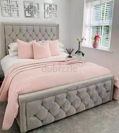 👑 Premium Designer Bed | Stylish Upholstered Headboard | Luxury Comfort for Modern Homes 🏡