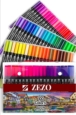 Color Dual Tip Brush Pens - New Coloring Set , Only for 10dhs.