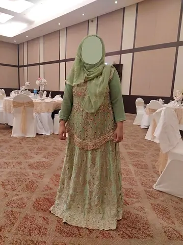 Embroidered short kurti,lehenga skirt