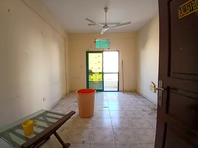 Spacious 2bhk apartment available split ac central gas family building with balcony in al nabba