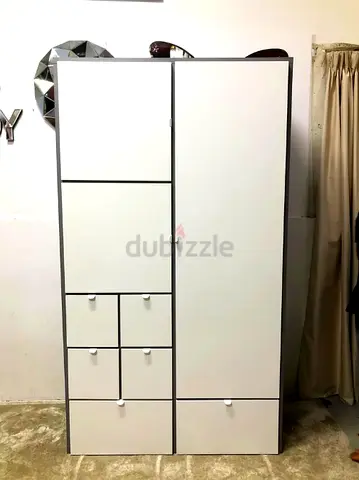 IKEA VISTHUS Wardrobe grey white 122x59x216