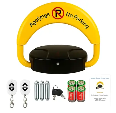Remote-Control Automatic Foldable Parking Lock - Yellow