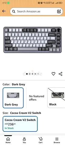 Yunzii b75 pro mechanical keyboard - Cocoa Cream V2 switches, Dark Grey