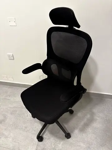 Ergonomic Black Mesh Office Chair with Headrest