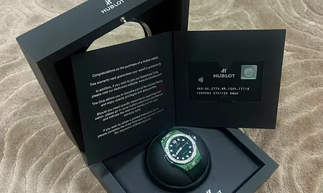 Hublot big bang limited edition one click 39mm Italia independent dark green velvet as new full set