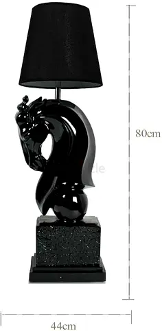 2 Decorative horse head table lamp with black shade