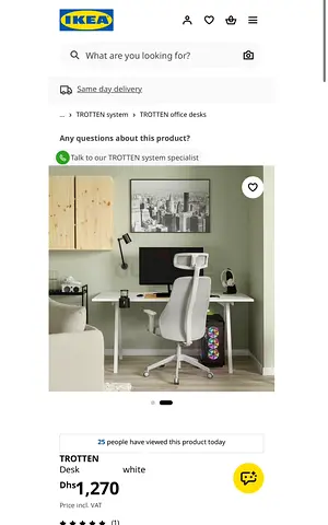 IKEA TROTTEN desk with drawer