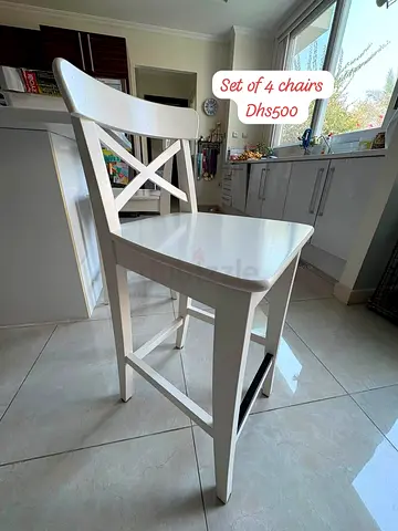 4 Chairs in excellent conditions like new
All go Dhs 600
Dropped to Dhs 500