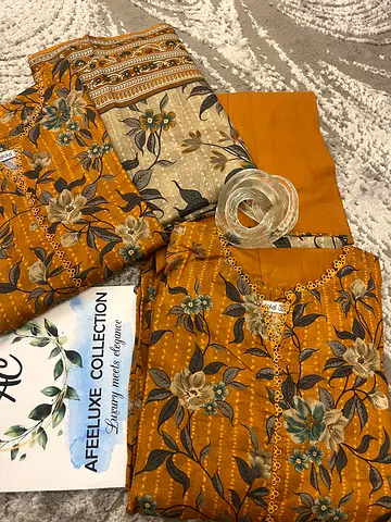 3 piece Stichted dresses Tawakkal ✨