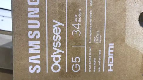 Samsung Odyssey G5 Curved 34 Inch Ultrawide 165Hz WQHD 3440x1440 1ms AMD FreeSync Gaming Monitor
