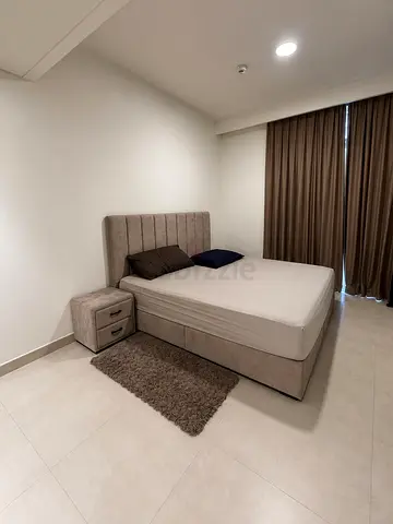 Bed, mattress, side table,