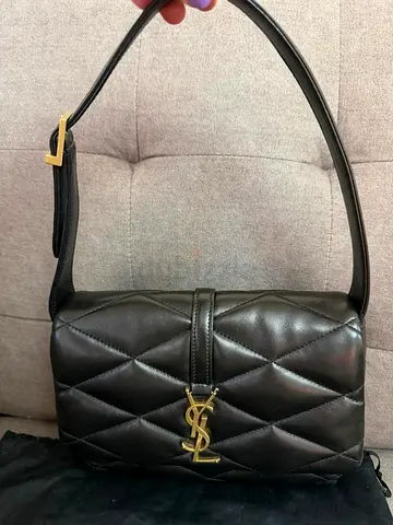 SAINT LAURENT Le 57 Leather Black Matelasse Hobo Bag