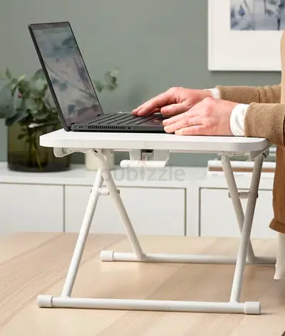 Portable Adjustable Laptop Table / Bed Tray - White