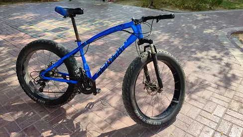 Blue Fat-Tire Mountain Bike - Good Condition, Ready to Ride