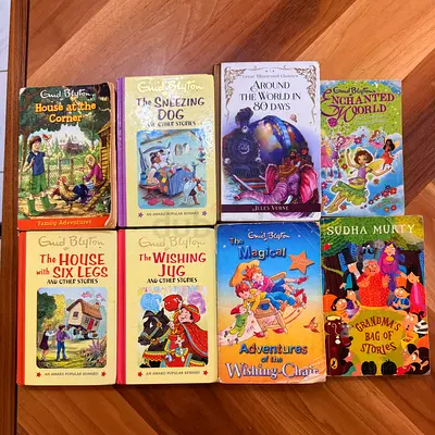 Collection of 9 Children's Story Books — Enid Blyton, Jules Verne, Sudha Murty
