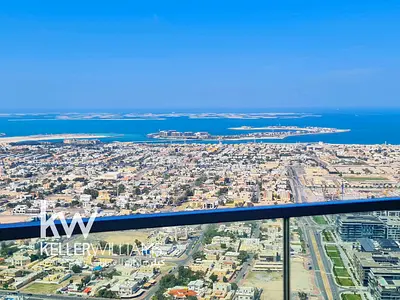 High Floor | Sea and Partial Burj Khalifa View