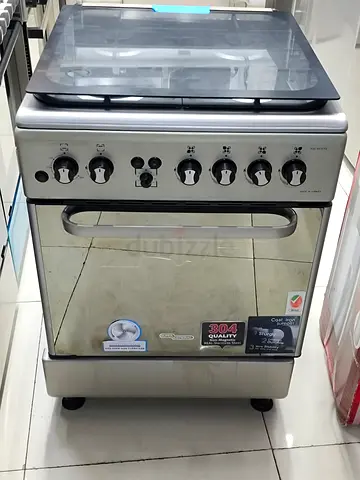 Used freestanding gas cooker with oven - stainless finish