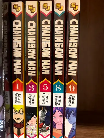 Chainsaw Man manga volumes 1, 3, 5, 8, 9 (English) by Tatsuki Fujimoto - good condition