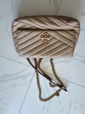 Beige Quilted Chain-strap Shoulder Bag (Like New)