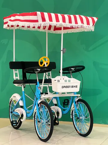 Quadricycle 2 Seater Canopy Bike With 4 Tyres